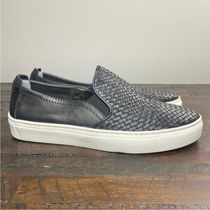 The FLEXX Women's Sneak Name Black Elba Intreccio Leather Sneaker NEW Size 8